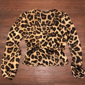 Cheetah print crop top